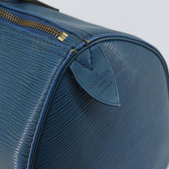 LOUIS VUITTON Epi Speedy 30 Hand Bag Toledo Blue M43005 LV Auth 168457