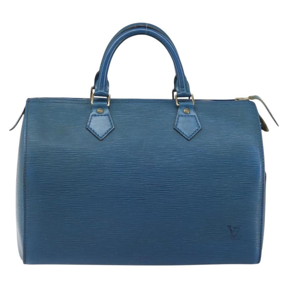 LOUIS VUITTON Epi Speedy 30 Hand Bag Toledo Blue M43005 LV Auth 168457