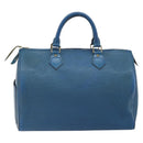 LOUIS VUITTON Epi Speedy 30 Hand Bag Toledo Blue M43005 LV Auth 168457-2