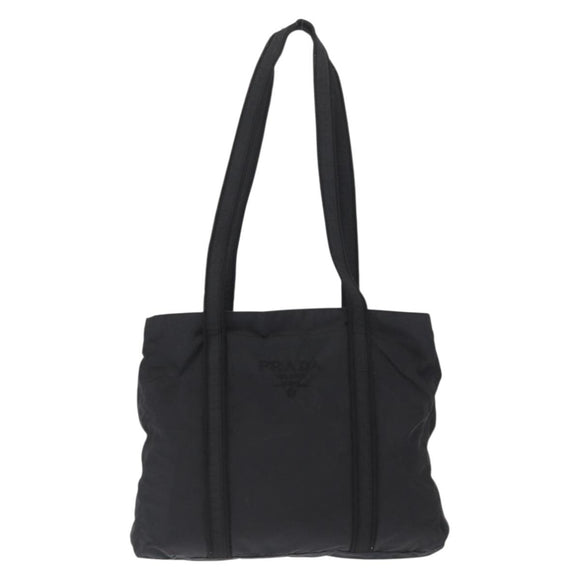 PRADA Tote Bag Nylon Black Auth 168460