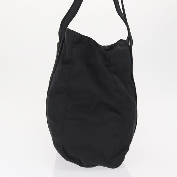 PRADA Tote Bag Nylon Black Auth 168460