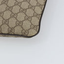 GUCCI GG Supreme Shoulder Bag PVC Beige Silver 141626 Auth 168461-16