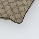 GUCCI GG Supreme Shoulder Bag PVC Beige Silver 141626 Auth 168461-17