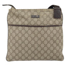 GUCCI GG Supreme Shoulder Bag PVC Beige Silver 141626 Auth 168461-13
