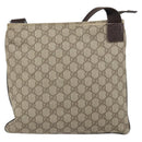 GUCCI GG Supreme Shoulder Bag PVC Beige Silver 141626 Auth 168461-2