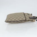 GUCCI GG Supreme Shoulder Bag PVC Beige Silver 141626 Auth 168461-3