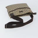 GUCCI GG Supreme Shoulder Bag PVC Beige Silver 141626 Auth 168461-7
