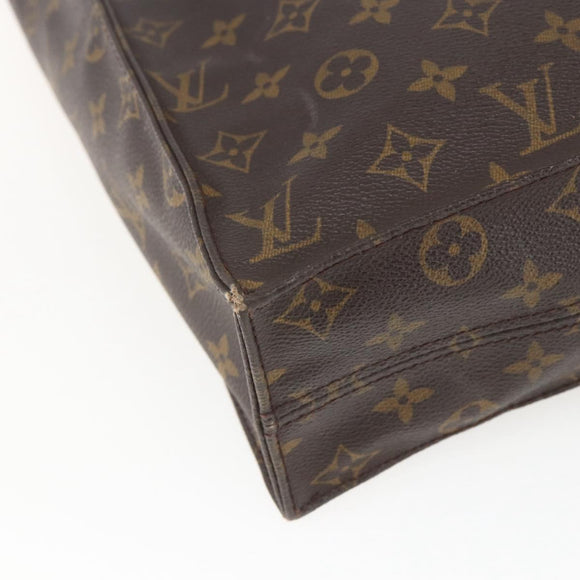 LOUIS VUITTON Monogram Sac Plat Hand Bag M51140 LV Auth 168465