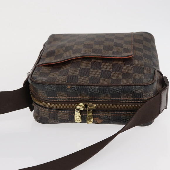LOUIS VUITTON Damier Ebene Olaf PM Shoulder Bag N41442 LV Auth 168475