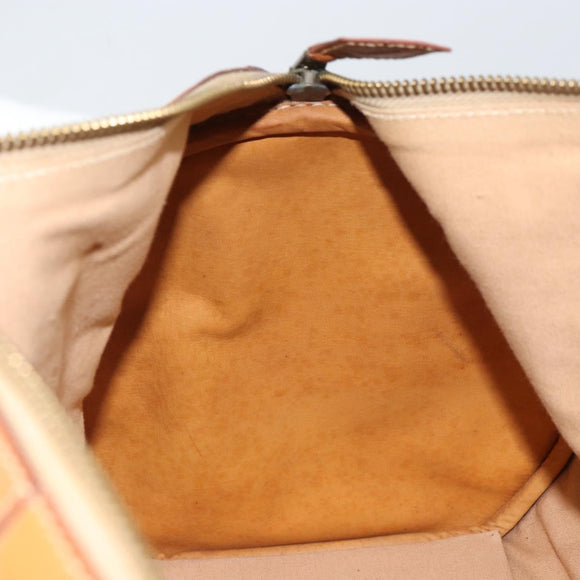 HERMES Early Hand Bag Leather Brown Auth 168481