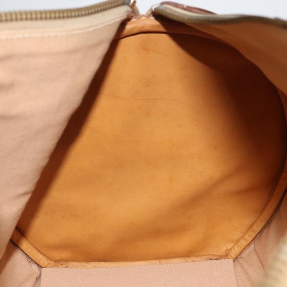 HERMES Early Hand Bag Leather Brown Auth 168481