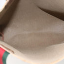 GUCCI Web Sherry Line GG Supreme Tote Bag PVC Beige Gold 40 02 003 Auth 168482-15