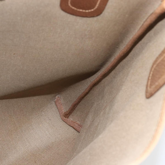 GUCCI Web Sherry Line GG Supreme Tote Bag PVC Beige Gold 40 02 003 Auth 168482