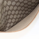 GUCCI Web Sherry Line GG Supreme Tote Bag PVC Beige Gold 40 02 003 Auth 168482-18