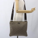 GUCCI GG Supreme Shoulder Bag PVC Beige Gold 201446 Auth 168484-22