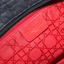 Christian Dior Lady Dior Canage Hand Bag Black Gold Auth 168488-11