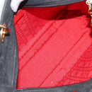 Christian Dior Lady Dior Canage Hand Bag Black Gold Auth 168488-12