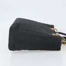 Christian Dior Lady Dior Canage Hand Bag Black Gold Auth 168488-3