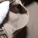 FENDI Zucchino Canvas Hand Bag Beige Gold Auth 168496-21