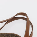 FENDI Zucchino Canvas Hand Bag Beige Gold Auth 168496-9