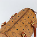 MCM Vicetos Logogram Hand Bag PVC Leather Brown Gold Auth 168498-6