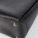 GUCCI Handtasche Leder Schwarz Gold Auth 168499-9