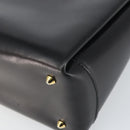 GUCCI Handtasche Leder Schwarz Gold Auth 168499-15