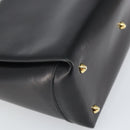 GUCCI Handtasche Leder Schwarz Gold Auth 168499-16