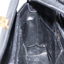 GUCCI Handtasche Leder Schwarz Gold Auth 168499-19