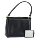 GUCCI Handtasche Leder Schwarz Gold Auth 168499-1
