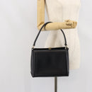 GUCCI Handtasche Leder Schwarz Gold Auth 168499-24