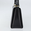 GUCCI Handtasche Leder Schwarz Gold Auth 168499-3