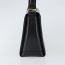 GUCCI Handtasche Leder Schwarz Gold Auth 168499-4