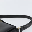 GUCCI Handtasche Leder Schwarz Gold Auth 168499-8