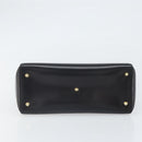 GUCCI Handtasche Leder Schwarz Gold Auth 168499-5