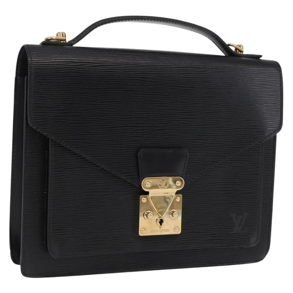 LOUIS VUITTON Epi Monceau 28 Hand Bag Black M52122 LV Auth 168500