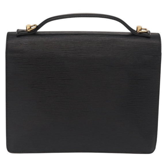 LOUIS VUITTON Epi Monceau 28 Hand Bag Black M52122 LV Auth 168500