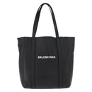 BALENCIAGA Every day Tote Bag Leather 2way Black Silver 551815 Auth 168501-13