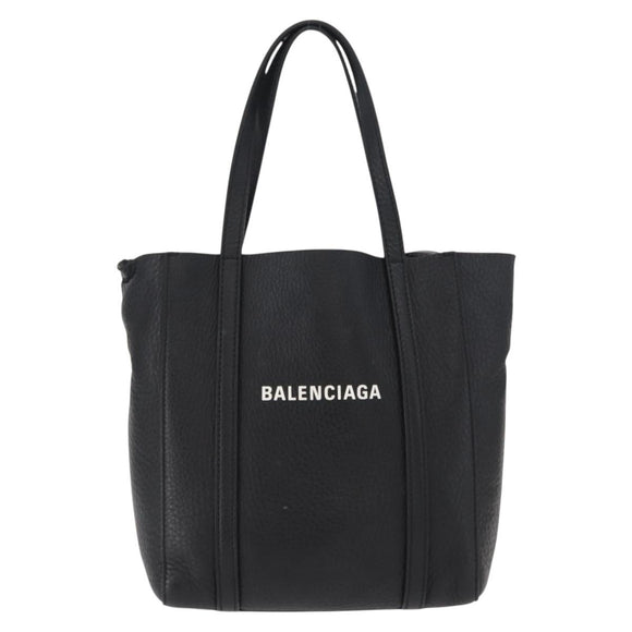 BALENCIAGA Every day Tote Bag Leather 2way Black Silver 551815 Auth 168501