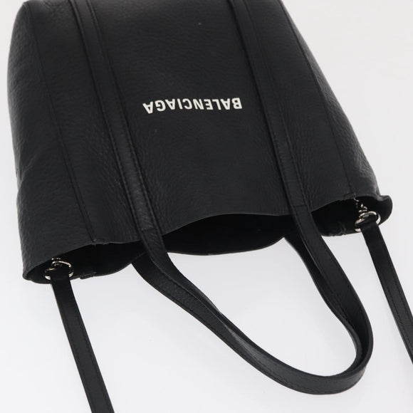 BALENCIAGA Every day Tote Bag Leather 2way Black Silver 551815 Auth 168501
