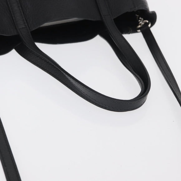 BALENCIAGA Every day Tote Bag Leather 2way Black Silver 551815 Auth 168501