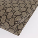 GUCCI GG Plus Supreme Pouch PVC Beige 07198 Auth 168504-11