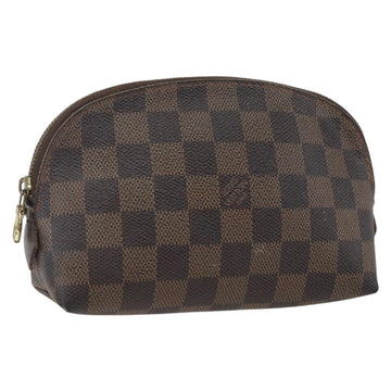 LOUIS VUITTON Damier Ebene Pochette Cosmetic PM Pouch N47516 LV Auth 168508