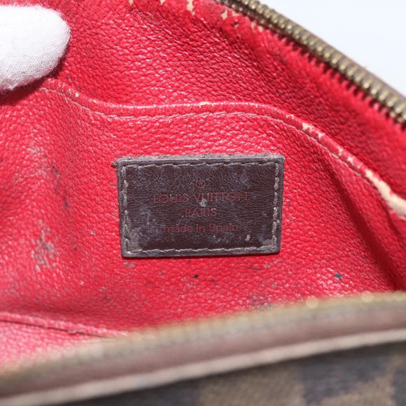 LOUIS VUITTON Damier Ebene Pochette Cosmetic PM Pouch N47516 LV Auth 168508