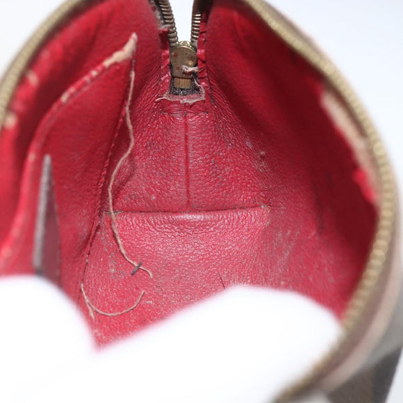 LOUIS VUITTON Damier Ebene Pochette Cosmetic PM Pouch N47516 LV Auth 168508