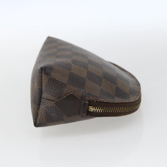 LOUIS VUITTON Damier Ebene Pochette Cosmetic PM Pouch N47516 LV Auth 168508