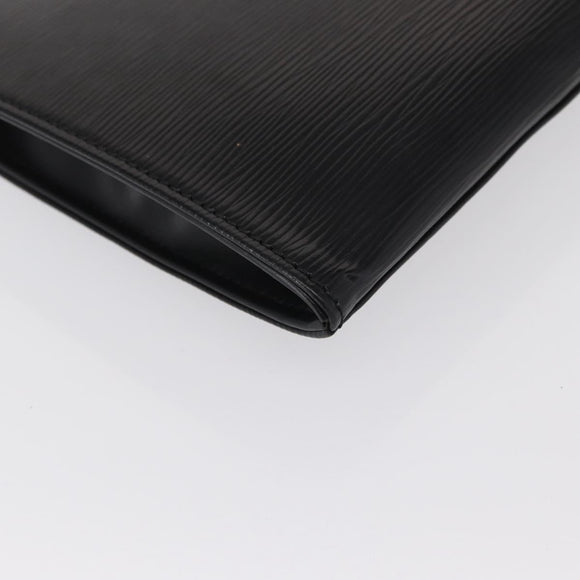 LOUIS VUITTON Epi Jena Clutch Bag Black M52722 LV Auth 168511