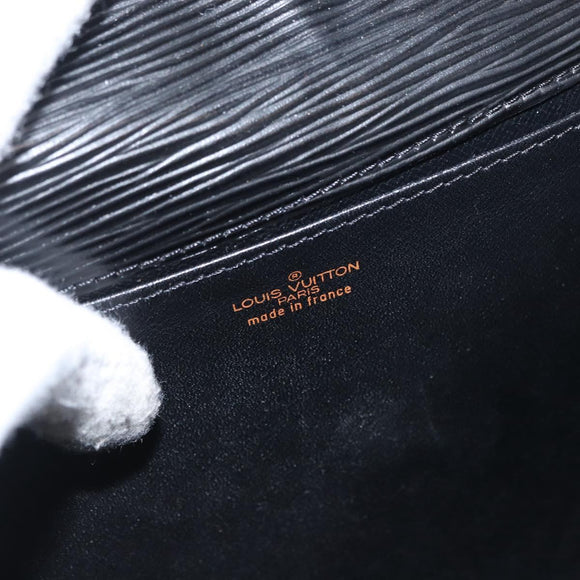 LOUIS VUITTON Epi Jena Clutch Bag Black M52722 LV Auth 168511