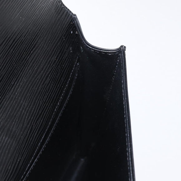 LOUIS VUITTON Epi Jena Clutch Bag Black M52722 LV Auth 168511