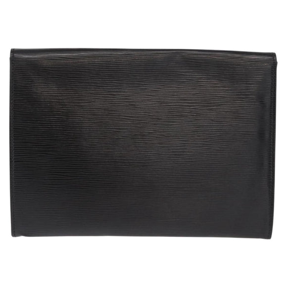 LOUIS VUITTON Epi Jena Clutch Bag Black M52722 LV Auth 168511
